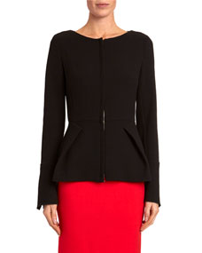 Haut Roland Mouret En Soie Mélangée Noir - Zip Détail, Taille UK 8, Sans Manches, Neuf Avec étiquettes