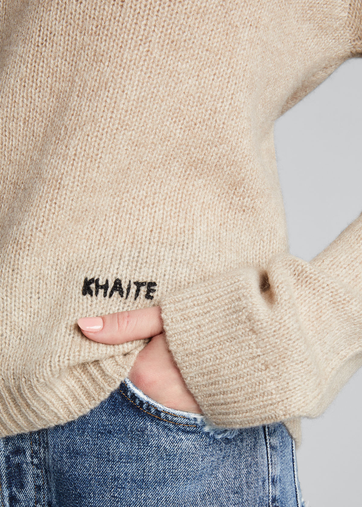 Khaite Marisa V-Neck Polo Sweater 