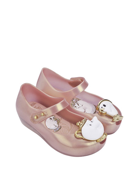 Ultragirl Beauty and the Beast Mary Jane Flat, Pink Metallic, To