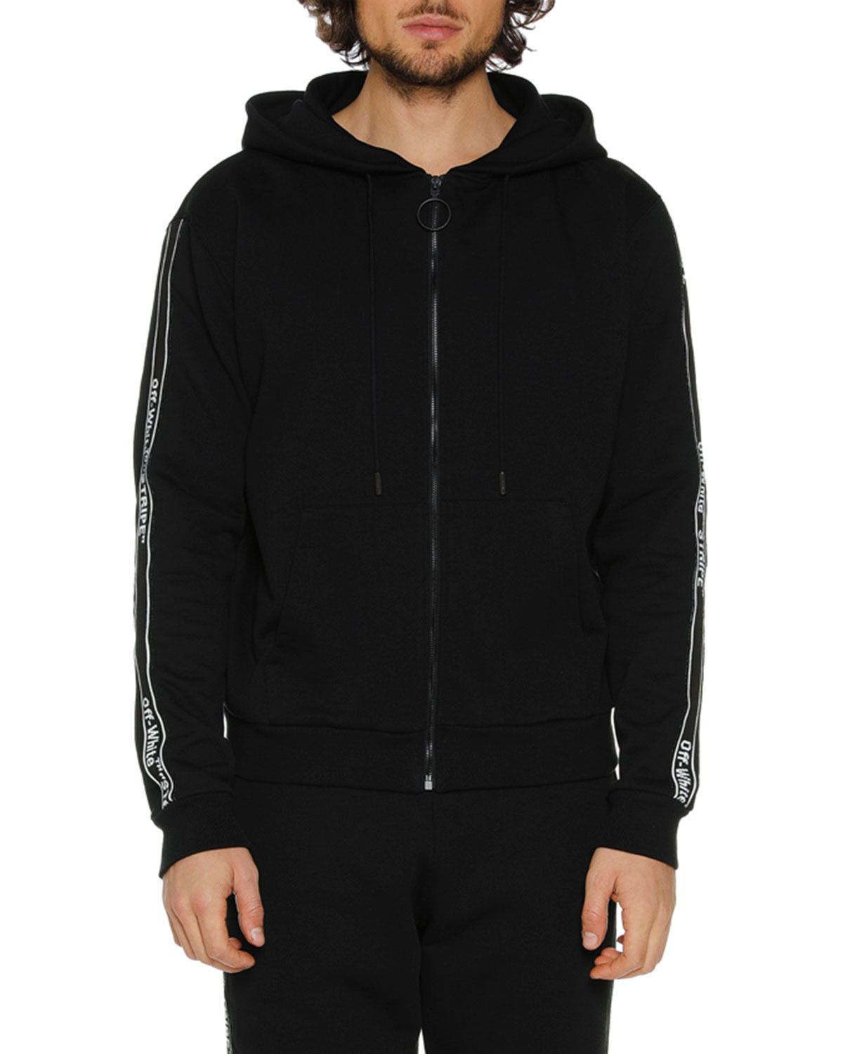 Striped Zip-Front Hoodie - Bergdorf Goodman