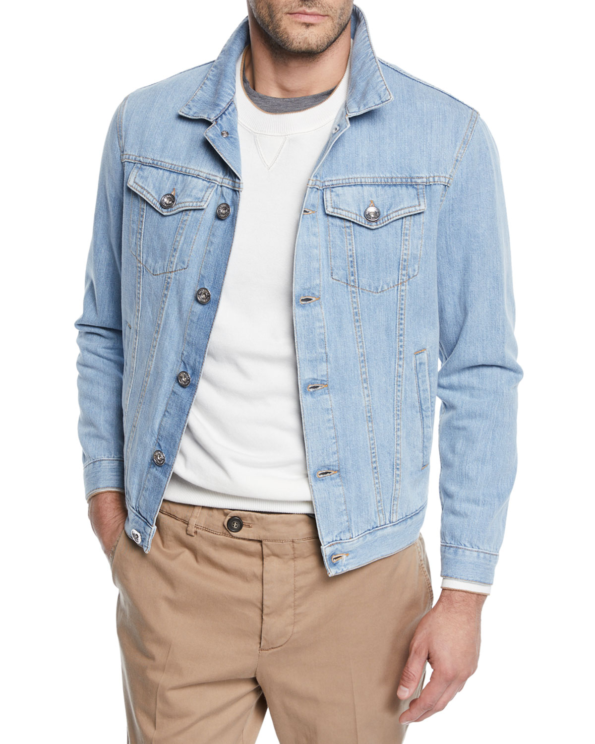 Light Wash Denim Jacket - Bergdorf Goodman
