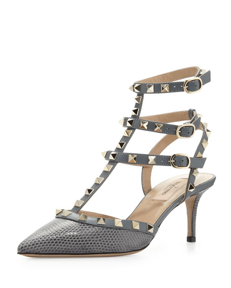 Sandales Valentino Rockstud à Talon Aiguille - 10.5 Cm - Cuir Noir - Taille 40 - Avec Sangle Cheville Et Clous Iconiques