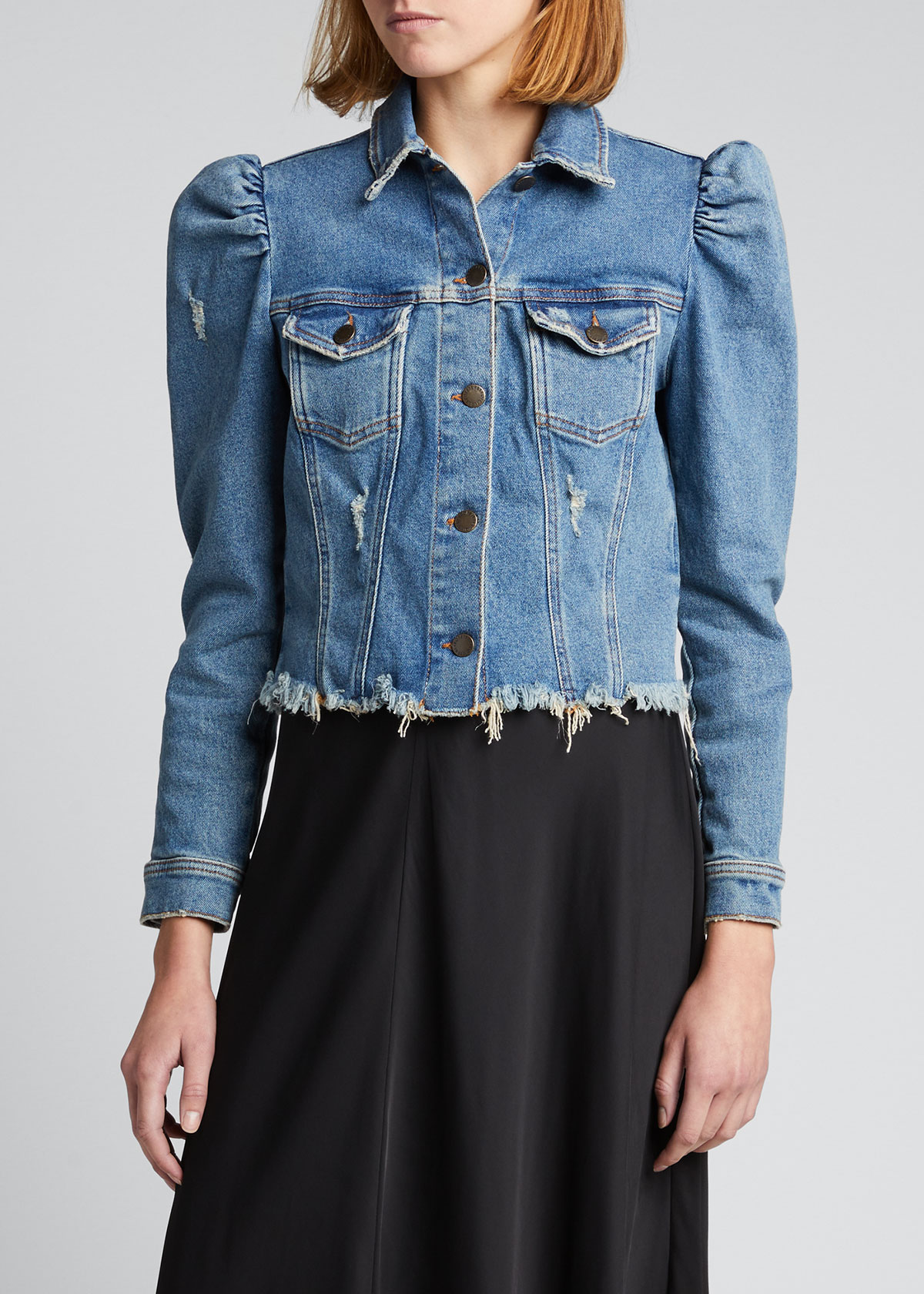 Retrofete Rissa Puff-Sleeve Distressed 