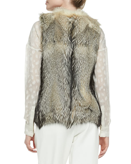 Derek Lam 10 Crosby Fox Fur Vest