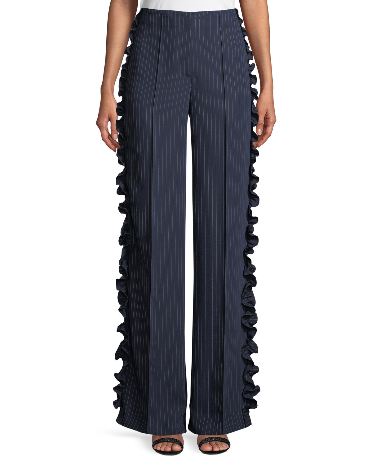 cinq a sept Sedona Wide-Leg Pinstripe 