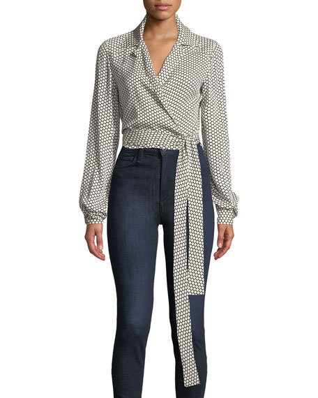 Diane von Furstenberg Printed Silk Long 