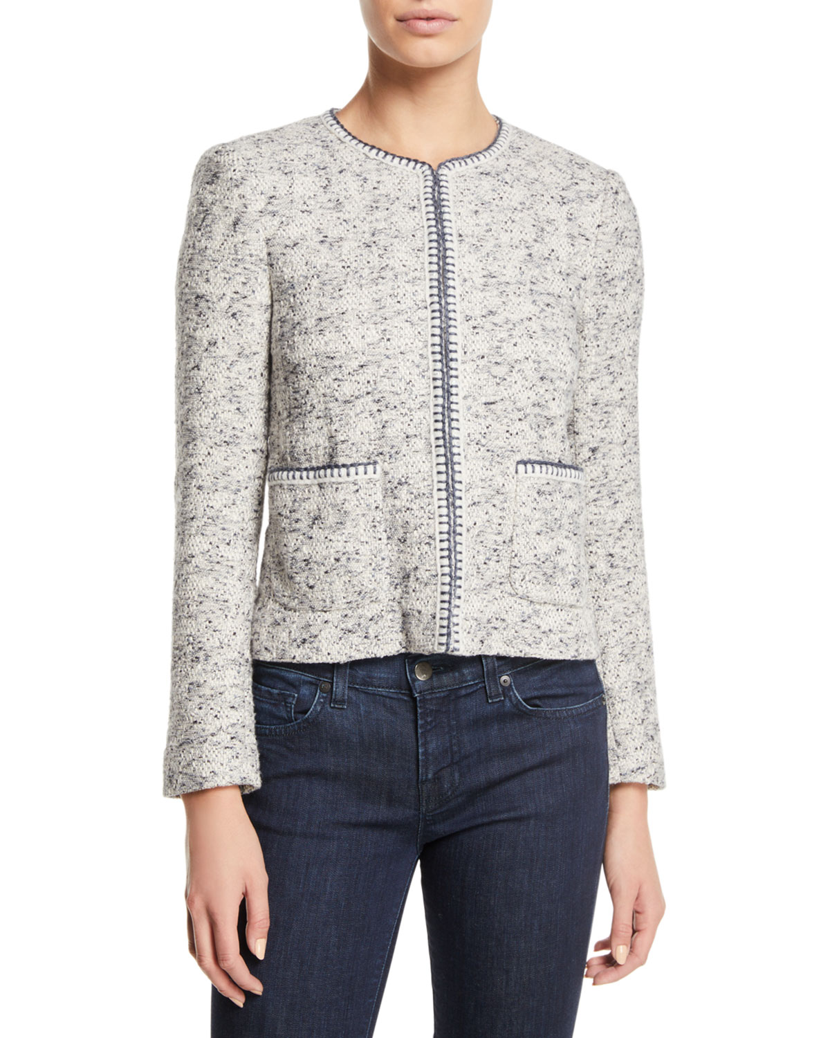 Rebecca Taylor Speckled Hook-Front 