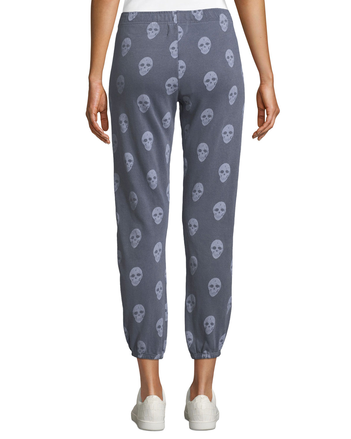 Monrow Skull-Print Elastic-Waist 