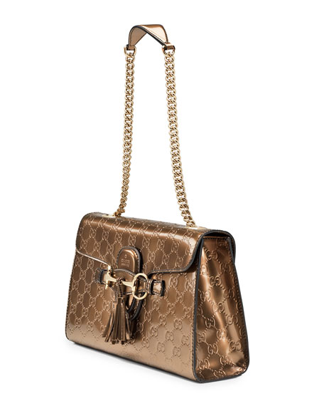 gucci emily leather shoulder bag