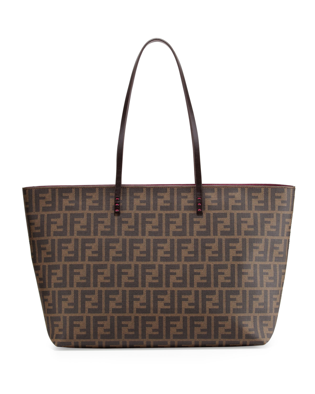 fendi zucca medium roll tote