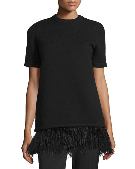 Michael Kors Short-Sleeve Sweater w 