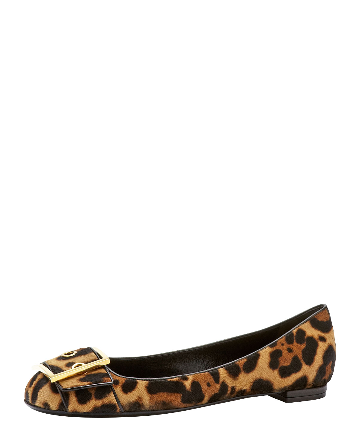 gucci leopard flats