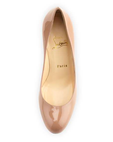 nude shoes with red sole