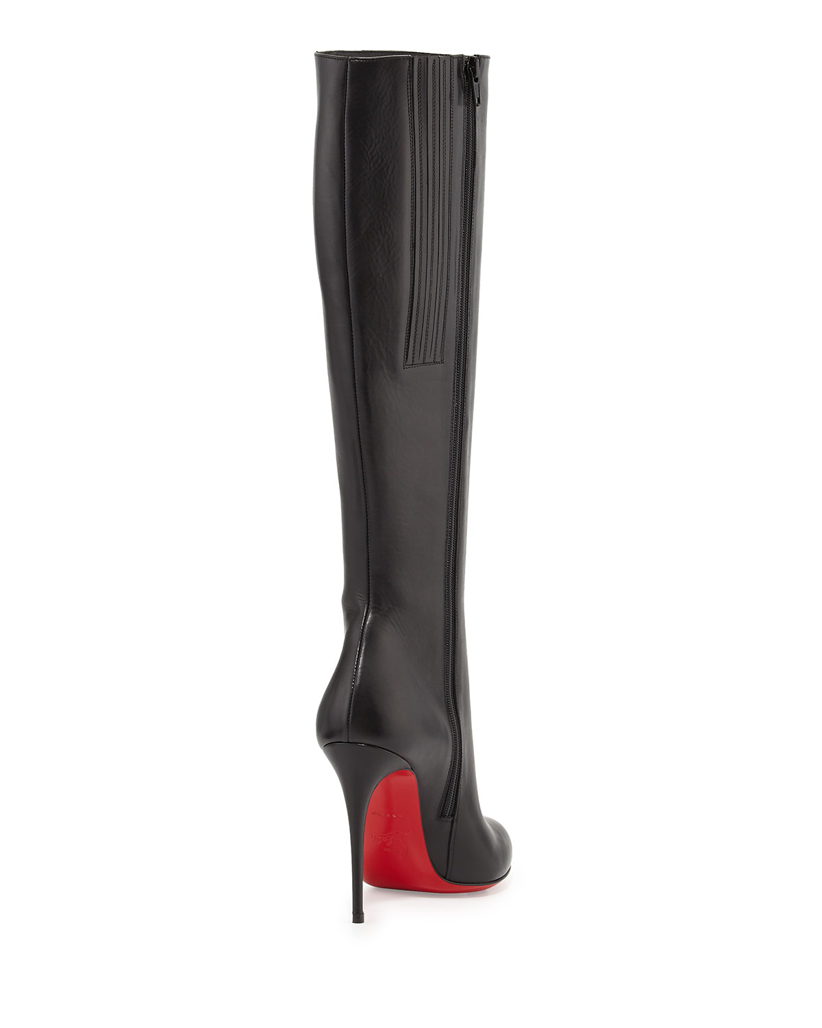 santia pointed toe knee high boot christian louboutin