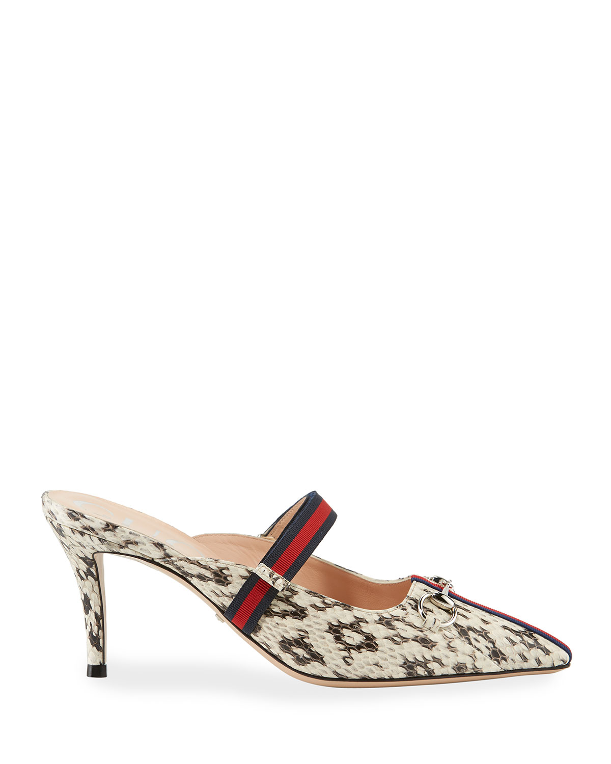 Gucci Emma Snakeskin Slide Mules - Bergdorf Goodman