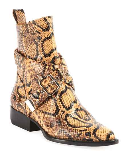 chloe python boots