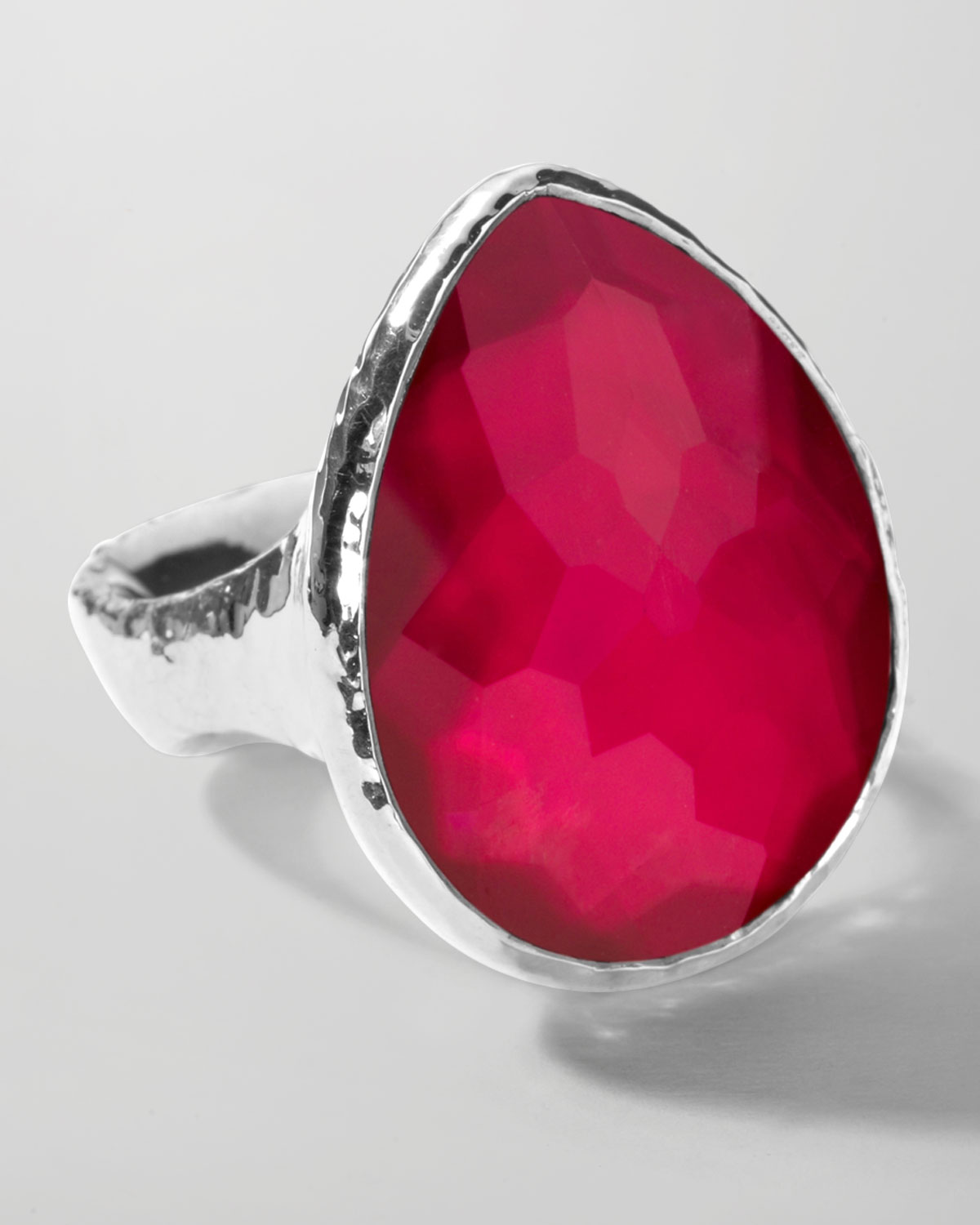 Ippolita Sterling Silver Wonderland Teardrop Ring in Raspberry