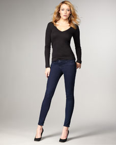 Bleu Lab Reversible Denim Leggings, Bleu Lead