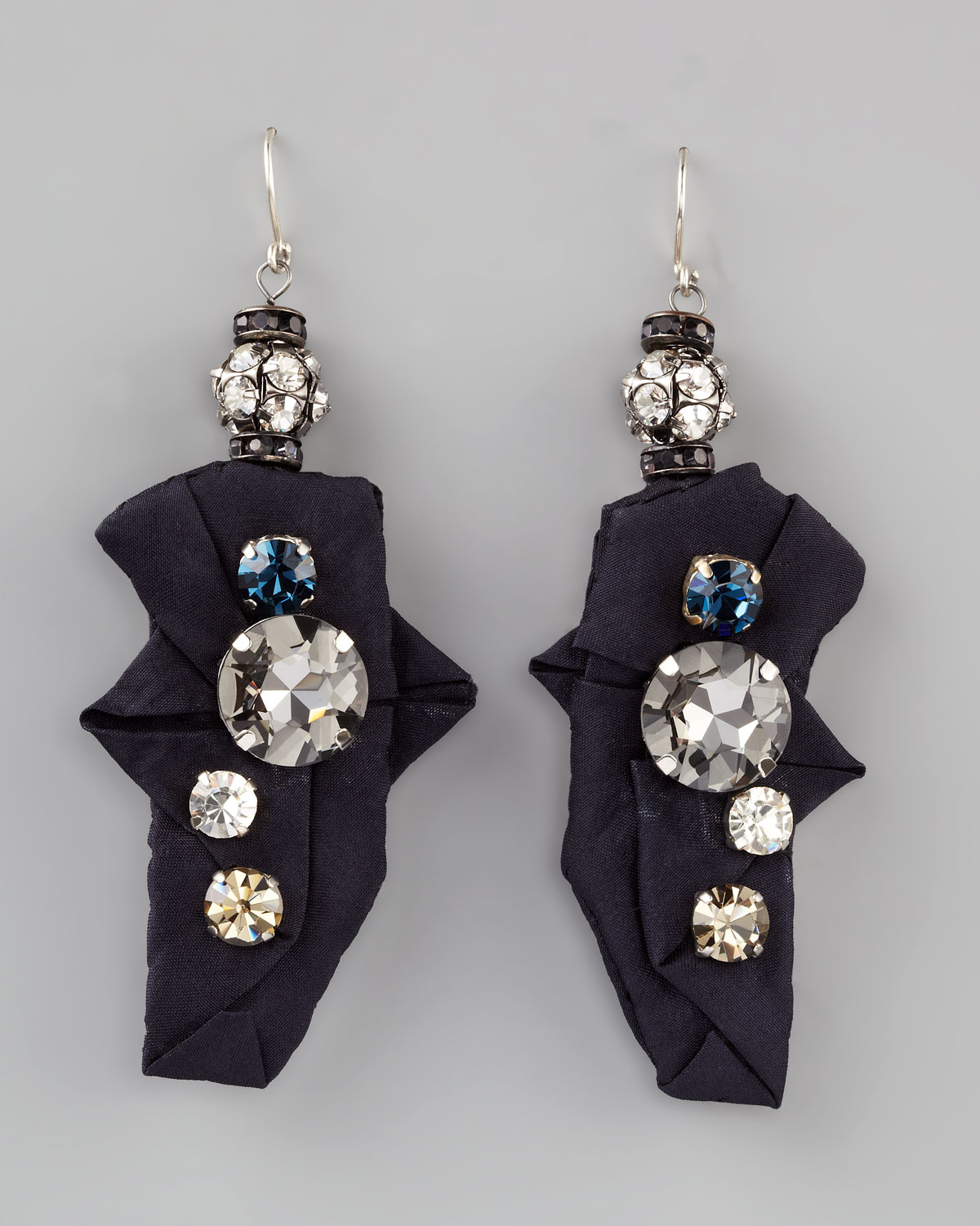 Donna Karan Origami Crystal Earrings