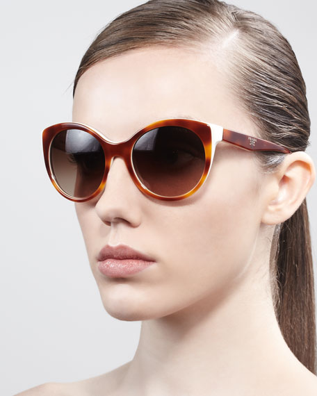 prada round cat eye sunglasses
