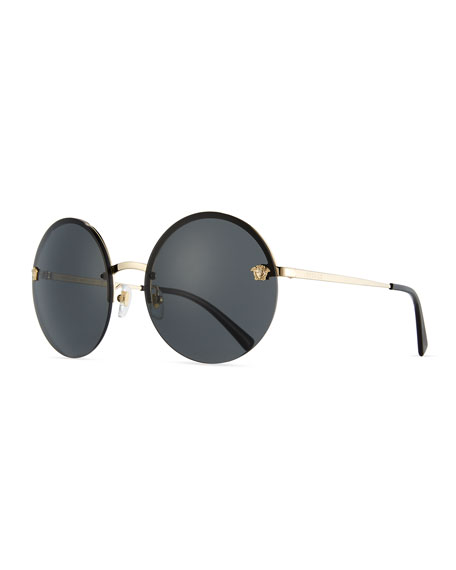 Versace Rimless Round Monochromatic 