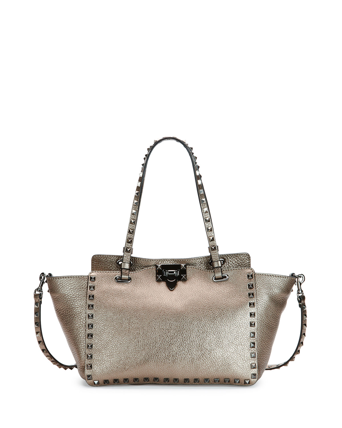 Valentino Rockstud Metallic EastWest Tote Bag