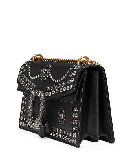 Gucci Dionysus Studded Shoulder Bag, Black