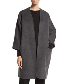 Vince Reversible Wool-Cashmere Cardigan 
