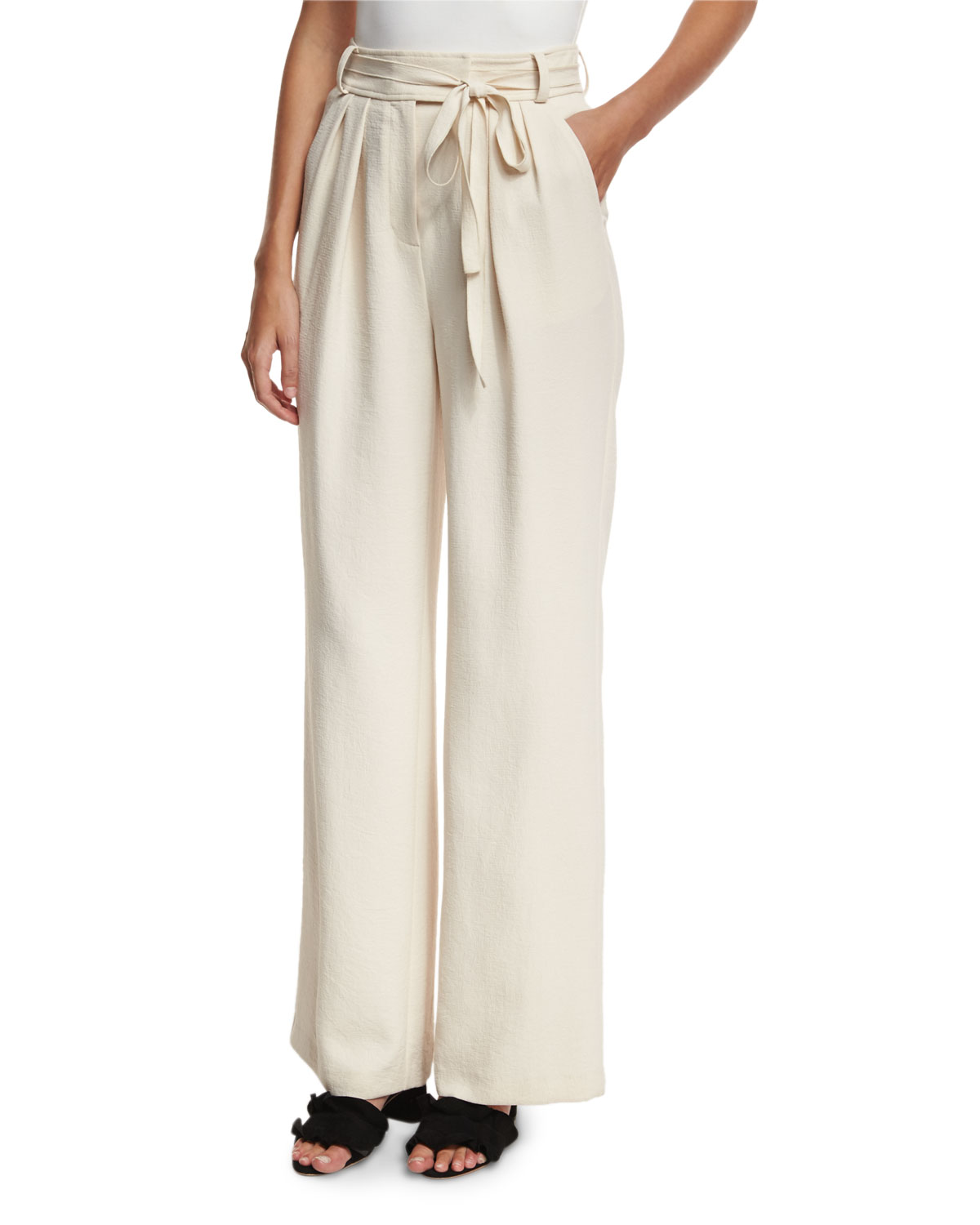 Rebecca Taylor High-Waist Wide-Leg 