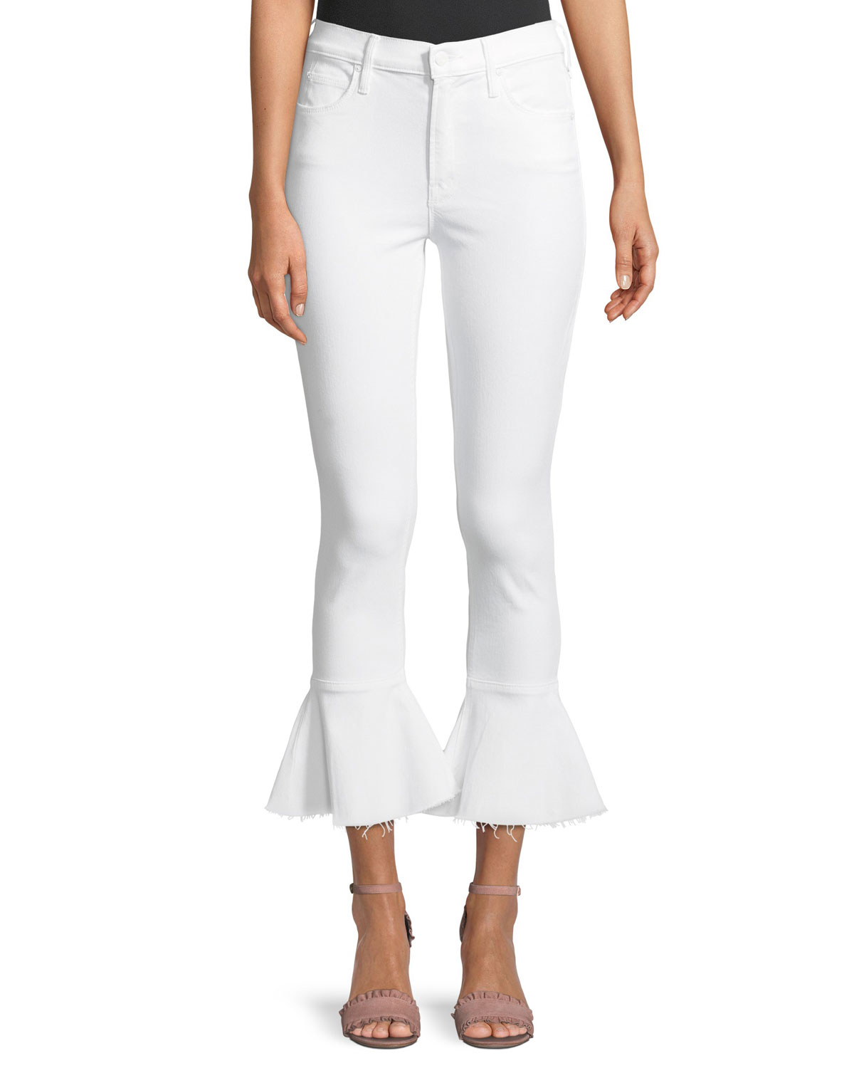 MOTHER Cha Cha Fray Ankle Jeans 