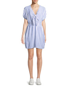 Robe Charlotte Rails à Rayures Grenadines - Taille S, En Lin, Style Boho, Neuf Avec étiquettes