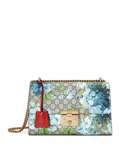 Gucci Padlock GG Blooms Shoulder Bag 