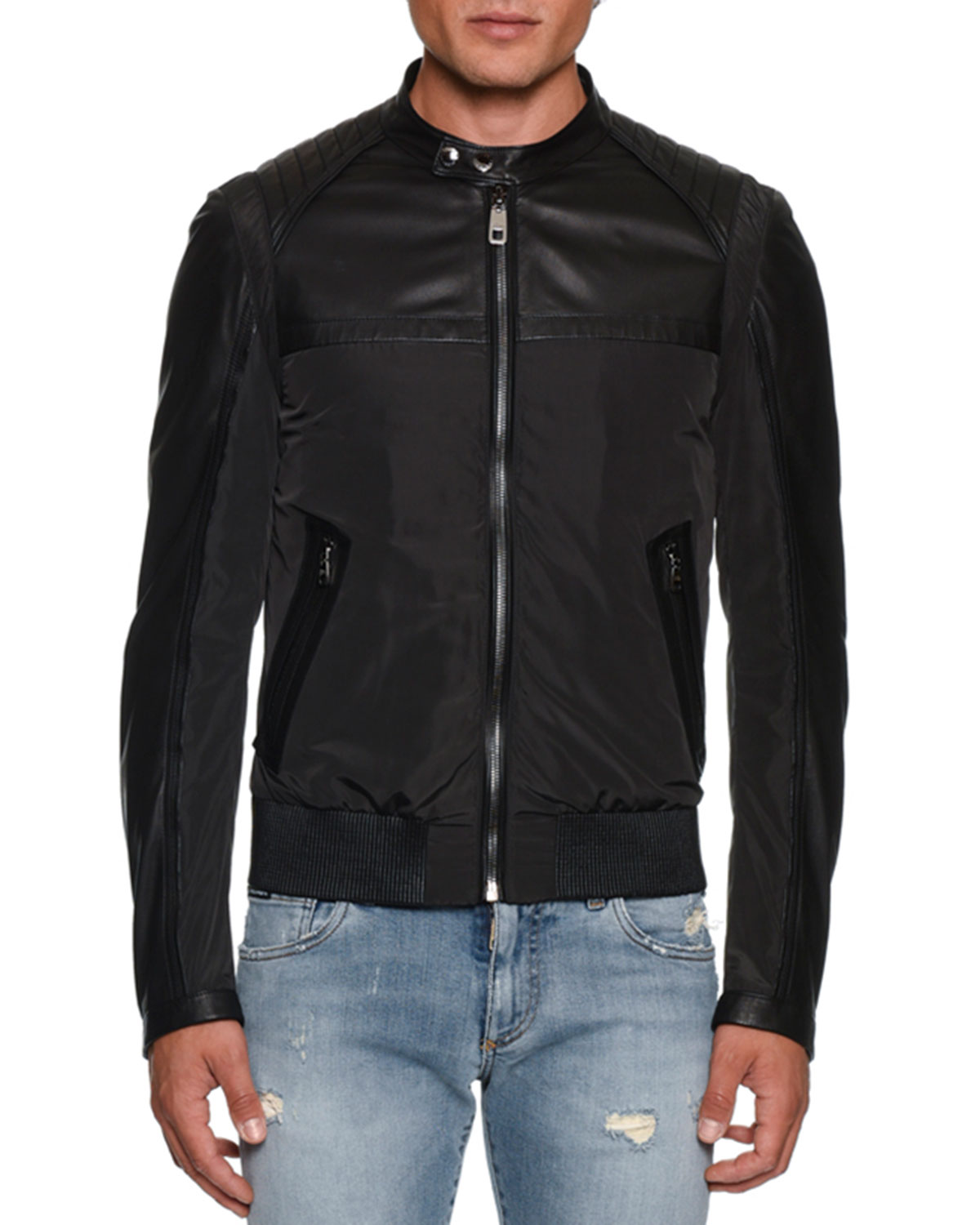 Dolce\u0026Gabbana Men's Nylon/Leather 