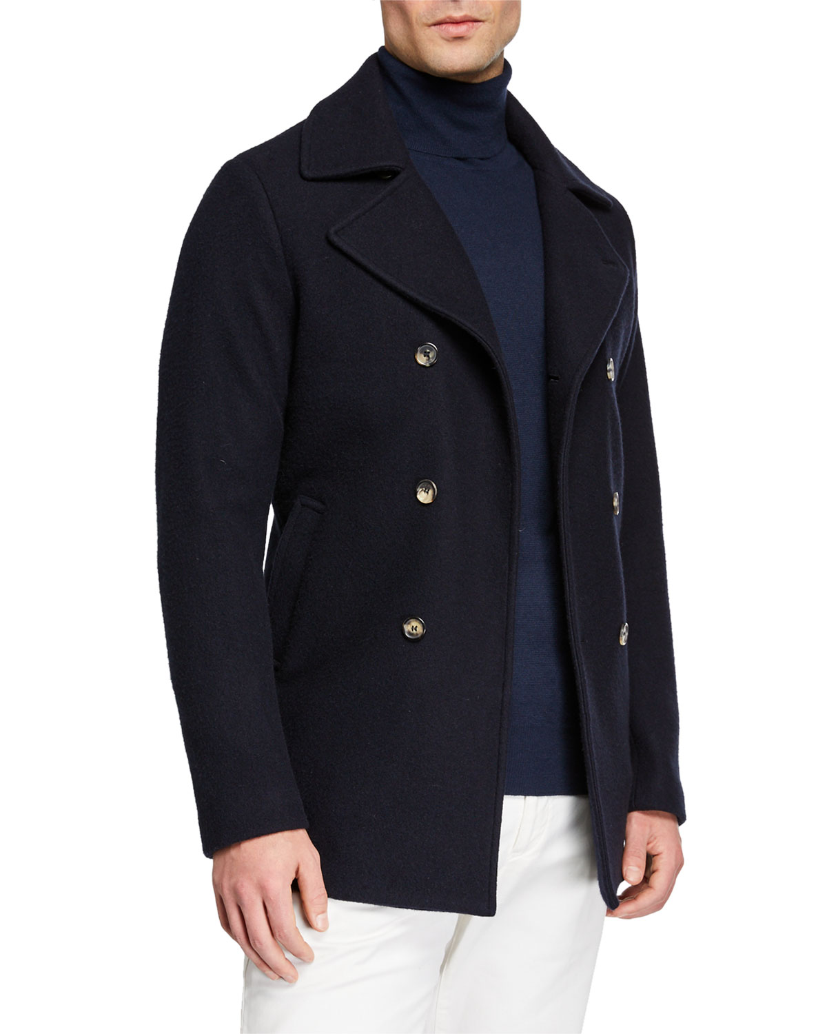 Loro Piana Men's Cashmere Pea Coat 