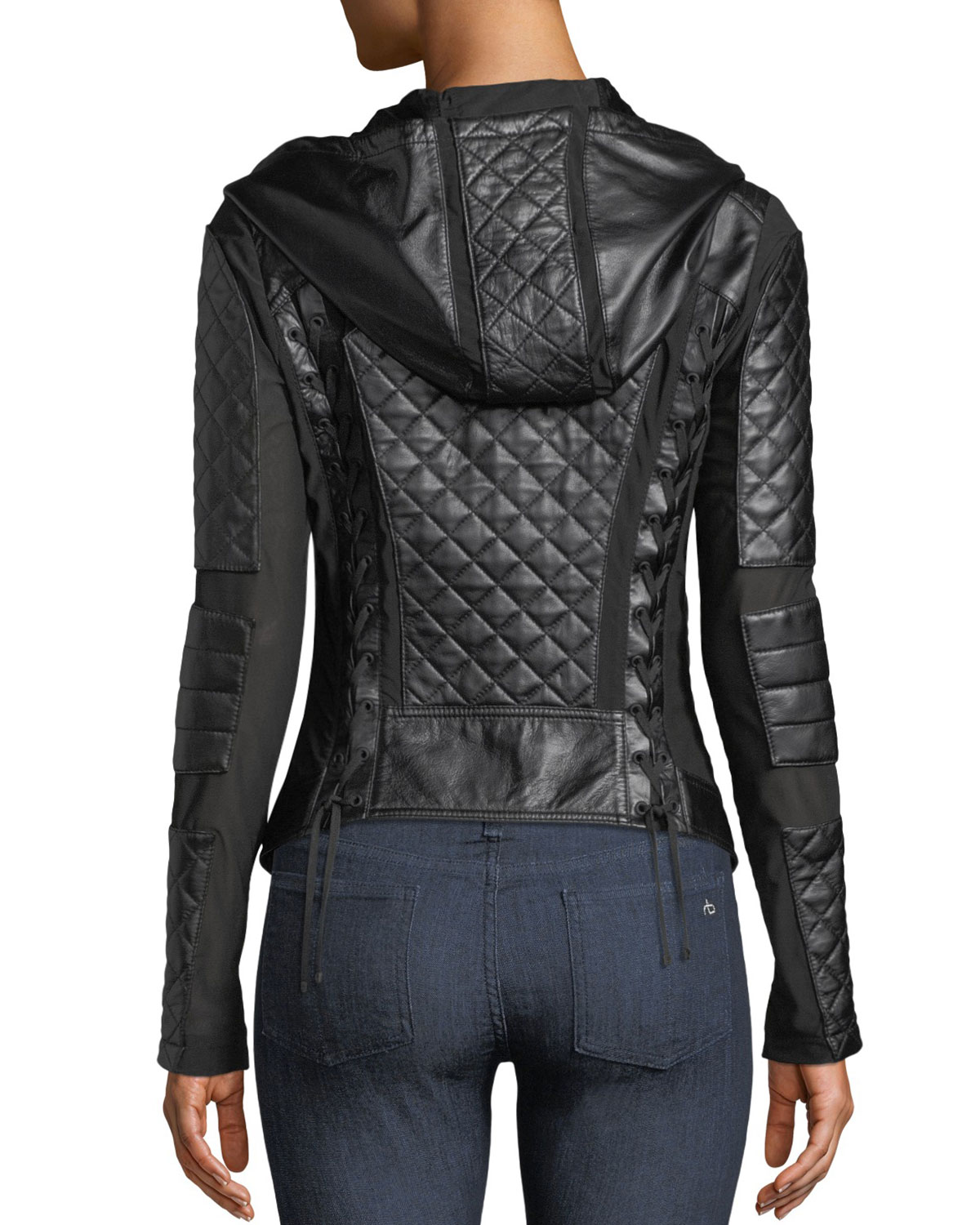 Blanc Noir Voyage Hooded Diamond-Stitch 