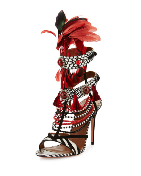 Aquazzura Voodoo Beaded Multi-Strap 