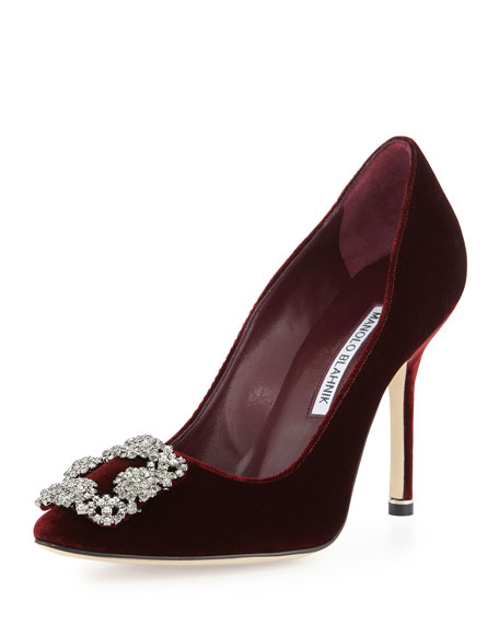 Manolo Blahnik Hangisi Crystal-Buckle 