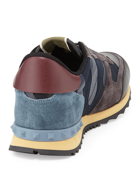 Rockrunner Camo-Print Sneakers, Blue 