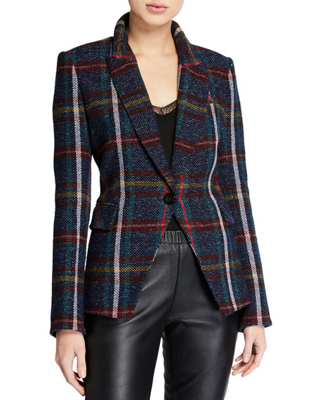 Veronica Beard Zane Plaid Dickey Jacket 