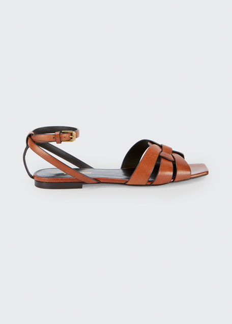 Saint Laurent Nu Pieds Woven Leather 